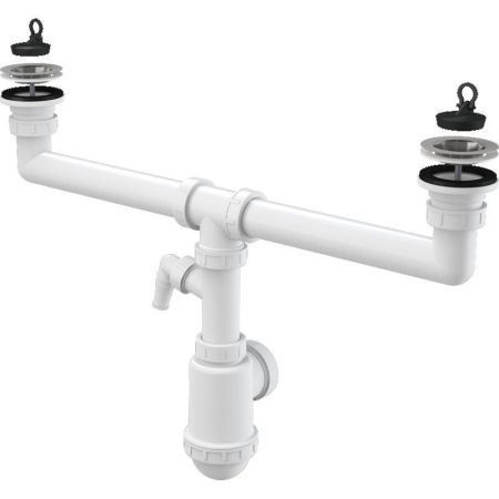 Сифон для кухонной мойки Alcaplast A449P-DN50/40 Белый, артикул A449P-DN50/40