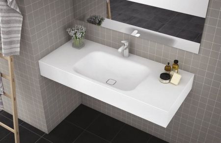 Консольная раковина из литьевого мрамора CEZARES TITAN-LVB-SOSPESO, артикул TITAN-1000-LVB-SOSPESO