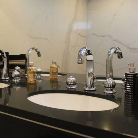 THG MANDARINE METAL Смеситель для раковины на 3 отверстия, с донным клапаном, цвет хром, артикул U1A-A02-151