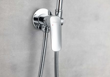 Комплект для гигиенического душа встроенный AQUATEK (cмеситель + гигиеническая лейка + шланг) AQ1019CR ВЕГА, артикул AQ1019CR