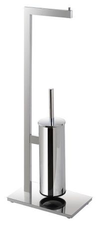 Стойка Beta с держателем туалетной бумаги и туалетной щеткой 150x710x255мм, хром, артикул 132836012