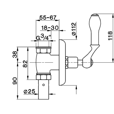 CISAL Arcana Запорный вентиль для туалета, цвет золото