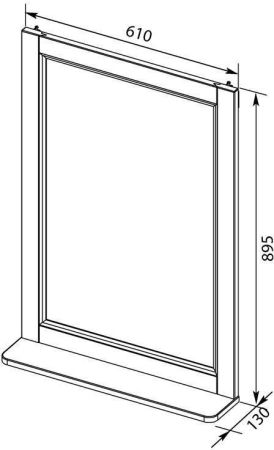 Зеркало Aquanet Бостон М 60 белый, артикул 00209675