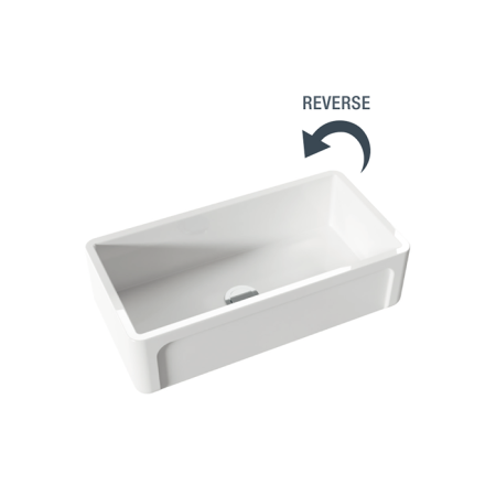 KERASAN Hanna Glasse YORKSHIRE Раковина керамическая кухонная 914x470x254 мм,без отв под смеситель, без сифона, толщина 30 мм, цвет белый