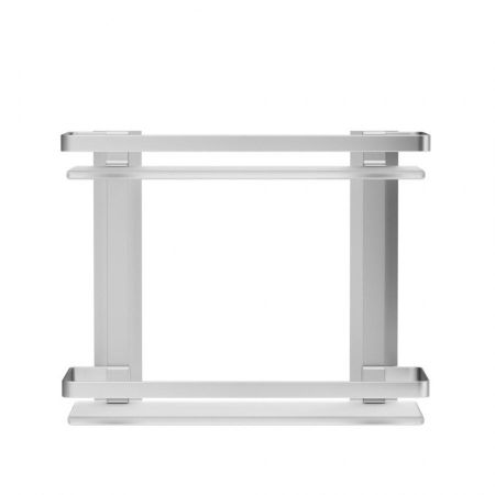 A7455200 Sense L Полка двухуровневая стеклянная, алюминий