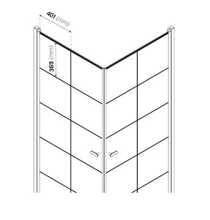 Душевое ограждение NEW TRENDY NEW SOLEO BLACK 90x90x195 D-0285A/D-0285A (черный), артикул D-0285A/D-0285A