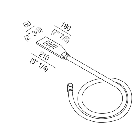Agape Al dente Ручной душ со шлангом 150см, цвет: оранжевый, артикул CRUB0914AR