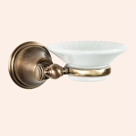 TW Harmony 106, подвесная мыльница, керамическая (белый), цвет держателя: бронза, артикул TWHA106br