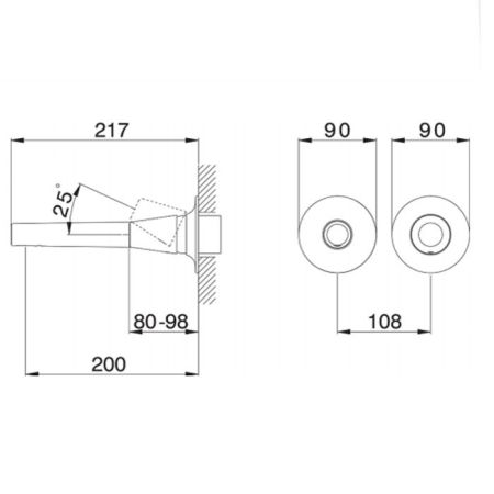 Внутрення часть, Cisal, назначение-для встроенного настенного смесителя для раковины, артикул ZA02551004