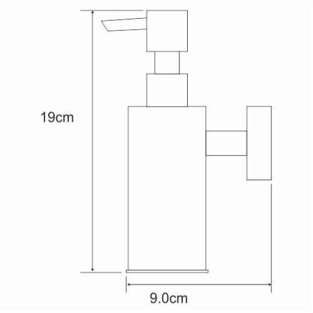 K-1399BLACK Дозатор для жидкого мыла, антивандальный