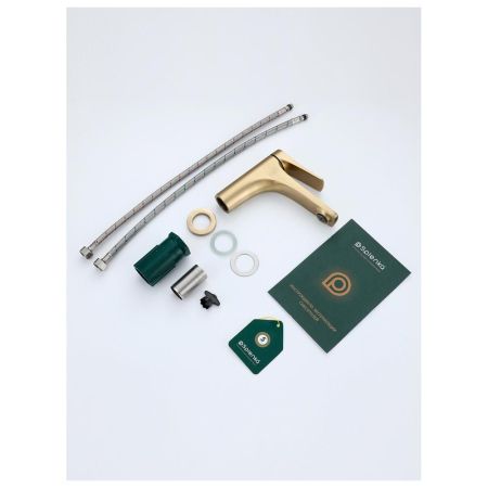 Смеситель для раковины Splenka S54.10.03, золотой сатин, артикул S54.10.03