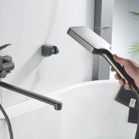 Смеситель для ванны Shevanik S9922T, оружейная сталь, артикул S9922T