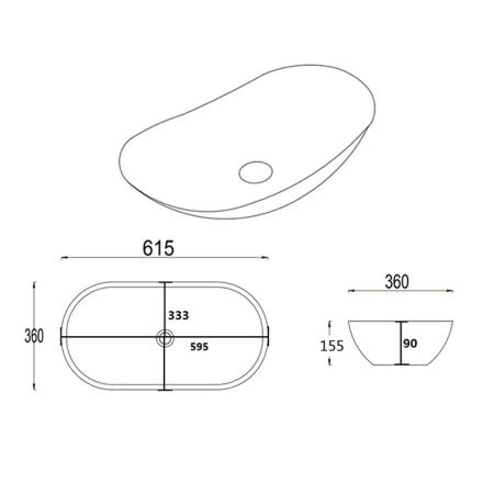 Раковина чаша Velvex 7811AMW, белый, артикул 7811AMW