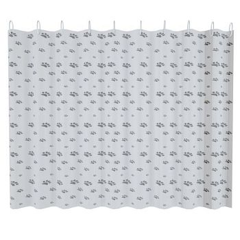 Штора для ванной FASHUN A8825, белый/синий