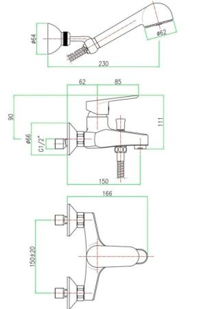 Смеситель для ванны Webert Sax Evolution SE850101740 Белый матовый