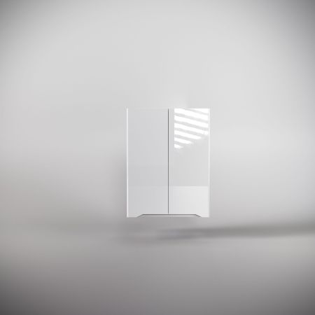 Тумба подвесная "Марелла 80" (2 ящ.) Люкс антискрейтч белый глянец, PLUS, артикул СС-00002411