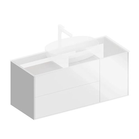 Тумба PLAZA Modern подвесная 120 белый 3 ящика, артикул PLB.M.120.3\WHT