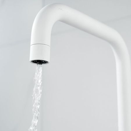 Смеситель для кухни с подключением фильтра воды Raffine F118C, белый, артикул F118C