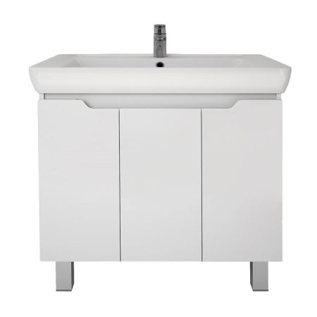 Тумба с раковиной подвесная Dreja Q Plus (D) 80 см, белый, артикул 99-1006-com