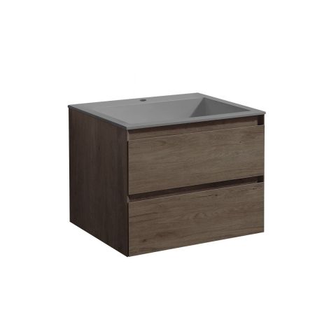 База под раковину Luka 600 подвесная, 2 выкатных ящика soft-close, R.Oak, артикул VMC-2L600RO