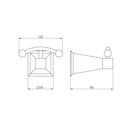 Nicolazzi Vincent Крючок настенный, цвет: хром, артикул 1081CR