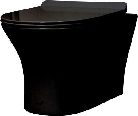Унитаз Cerutti SPA 2617E Matt Black 7505 подвесной с сиденьем Микролифт