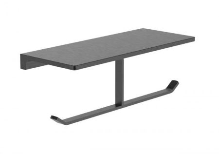 Двойной держатель для туалетной бумаги с полкой WONZON & WOGHAND, Темный графит (WW-9156-GM), артикул WW-9156-GM