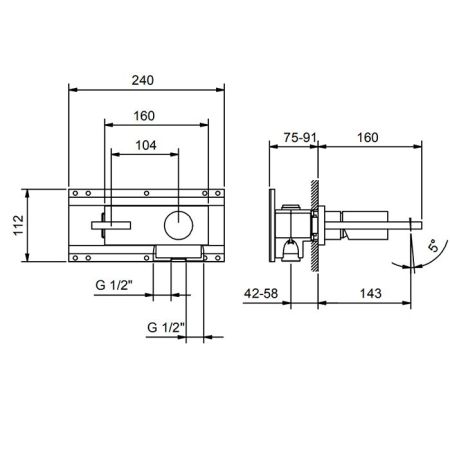 Внутренняя часть, Fantini, Milano, назначение-для настенного смесителя для раковины, для душа с шланговым подсоединением, стандарт подвода воды-1/2", комплектация-пластиковые заглушки, звукоизолирующий полистирол, влагощитные прокладки, артикул 22 00 D113A