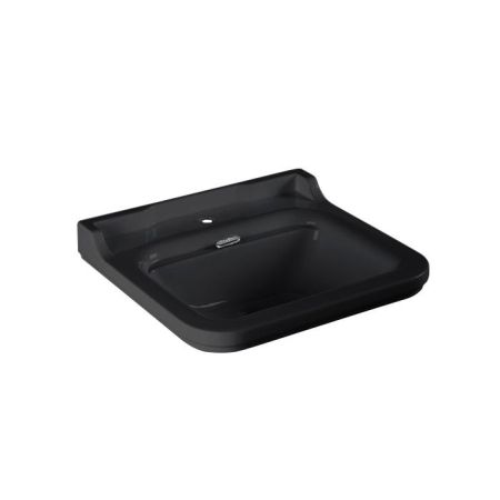 Kerasan Waldorf Раковина керамическая 60х55см, c 1 отверстием под смеситель, цвет: черный, заглушка хром, артикул 4140K4 nero/cr *1
