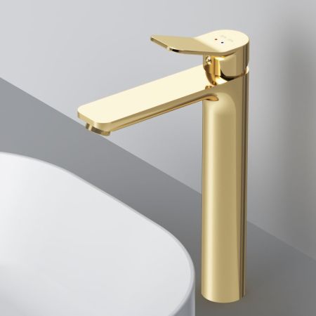 F85A92099 X-Joy, смеситель д/умывальника высокий, золото, артикул F85A92099