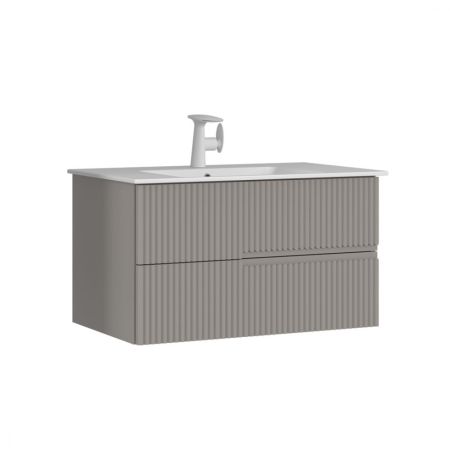 Тумба с раковиной ORKA Moonlight 90 подвесная, бежевый матовый, артикул 5001502