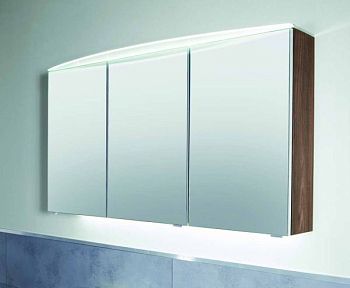 Puris Speed, зеркальный шкаф (3 двери) с LED подсветкой 1200 мм, цвет дуб чарлстон