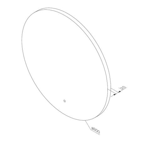 M85MOX40801S X-Joy Зеркало круг с интерьерной Led подсветкой, ИК-сенсорром, 80 см, артикул M85MOX40801S