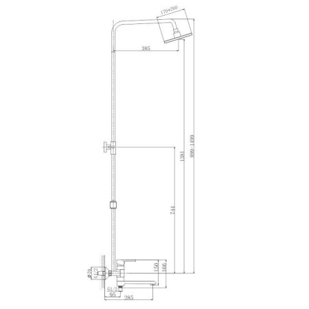 Душевая система Haiba HB2424, хром, артикул HB2424