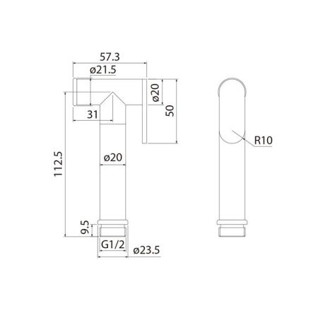 Гигиеническая лейка IDDIS белая матовая (020WB0Gi20), артикул 020WB0Gi20