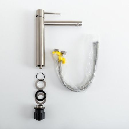 RELAX-LC2-01-W0 Смеситель для накладной раковины однорычажный без донного клапана, хром, артикул RELAX-LC2-01-W0