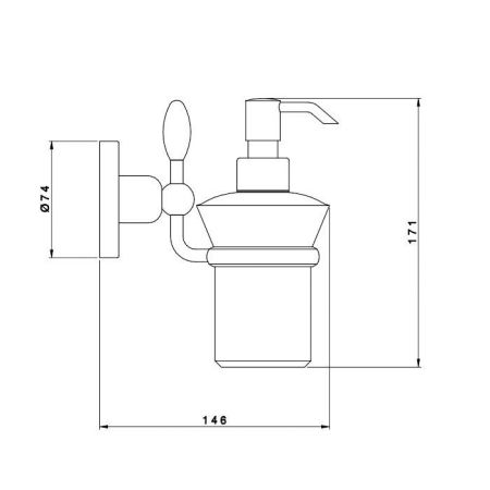 Nicolazzi Liberty Дозатор для жидкого мыла, цвет: хром