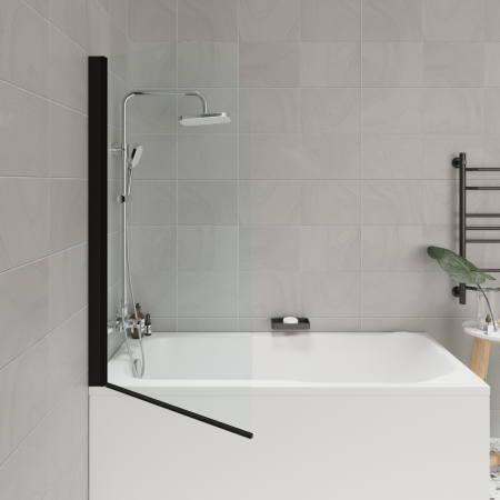 Шторка F04B для ванной, распашная PARLY (130x75)