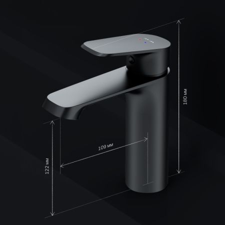 F8F02122 Func, смеситель для умывальника, черный, артикул F8F02122