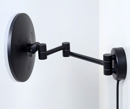 Косметическое зеркало WasserKRAFT K-1004BLACK с подсветкой с увеличением Черное