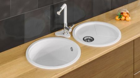 Кухонная мойка KitKraken Spring White 51 Белая, артикул C-510.9010