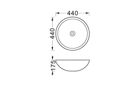Раковина накладная для установки на столешницу AQUATEK AQ5354-MG 440*440*175, матовый серый, артикул AQ5354-MG