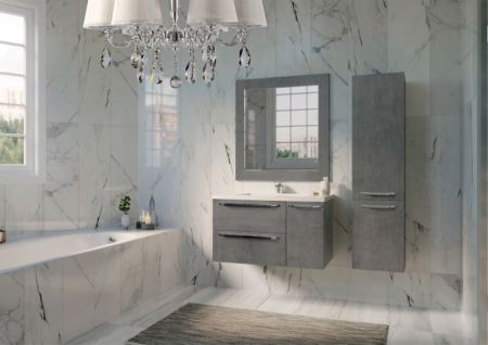 Тумба под раковину Bellezza Луиджи 100 4639217270423 подвесная Серая, артикул 4639217270423