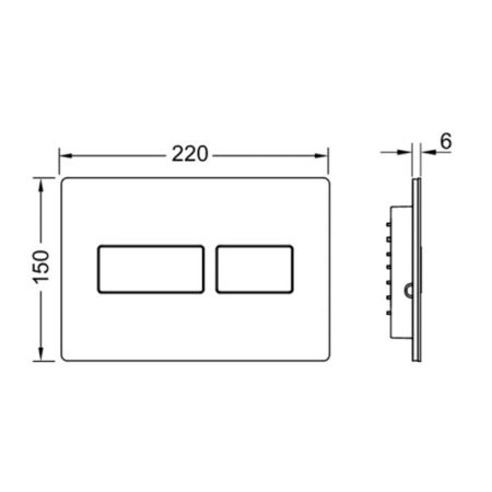 TECEsolid. Панель смыва, металл, никель, с текстурой линии, артикул 9240437