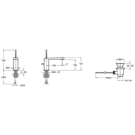 Смеситель для раковины  JACOB DELAFON COMPOSED E73158-CP (хром, L-15,2 H-10,2), шт, артикул E73158-CP