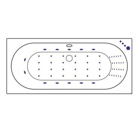 Ванна EXCELLENT Oceana Slim 160x75 "NANO" (хром)