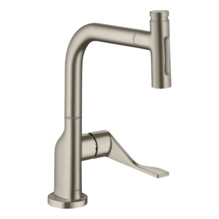 AX Citterio Кухонный Смеситель с выт. изливом, цвет шлифованный никель, артикул 39862820