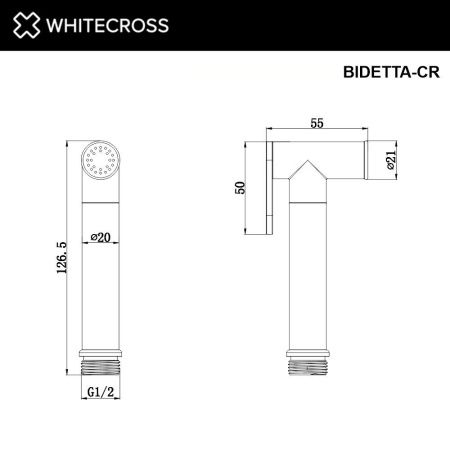 Лейка для биде WHITECROSS BIDETTA-CR (хром) Лейка для биде WHITECROSS BIDETTA-CR (хром)
