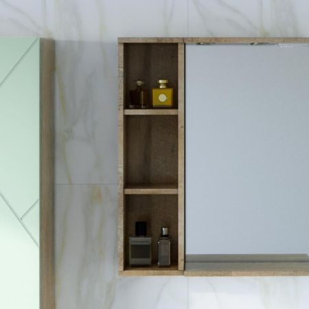 Шкаф навесной открытый Бриклаер КРИСТАЛЛ 20 см, дуб гранж песочный, артикул 4627125417122