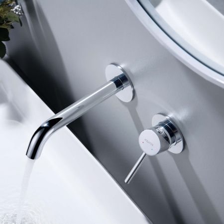 Смеситель для раковины настенный 2 отв. (внешняя и скрытая часть) AQUATEK AQ1313CR ЕВРОПА Смеситель для раковины настенный 2 отв. (внешняя и скрытая часть) AQUATEK AQ1313CR ЕВРОПА